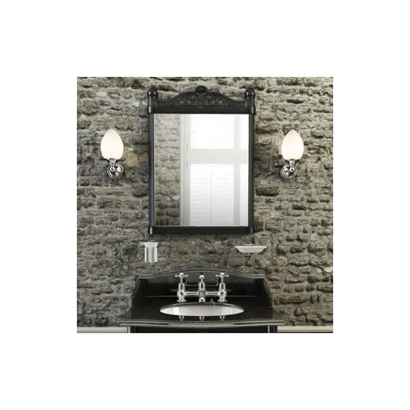 Miroir Rétro Aluminium Noir - 550x750 mm