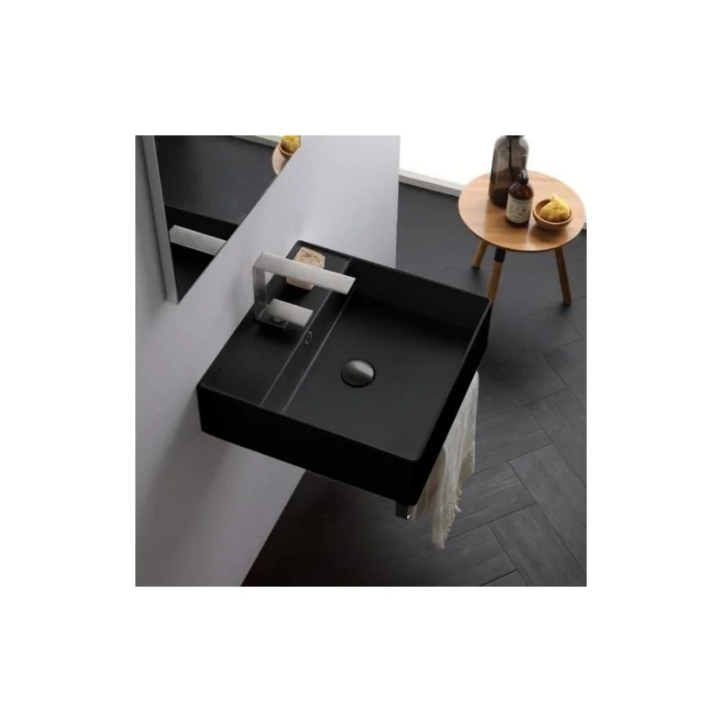 Vasque à poser ou à suspendre TEOREMA 2.0 46 cm - Noir Mat