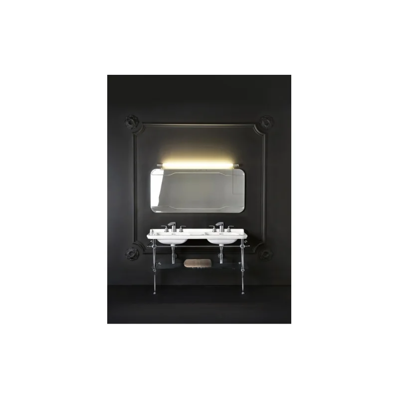 Double-vasque Rétro WALDORF en céramique - 3 trous — vue 2