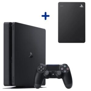 Console PS4 Slim 500Go Noire/Jet Black + Disque Dur Externe 2To