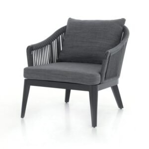 Fauteuil de jardin en aluminium anthracite