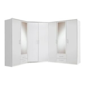 OSAKA Dressing d'angle - Classique - Décor blanc - L 245 cm