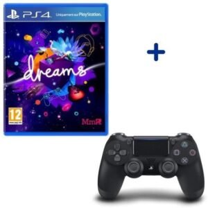 Pack PS4 PlayStation : Manette DualShock V2 Noire/Jet Black + Dreams